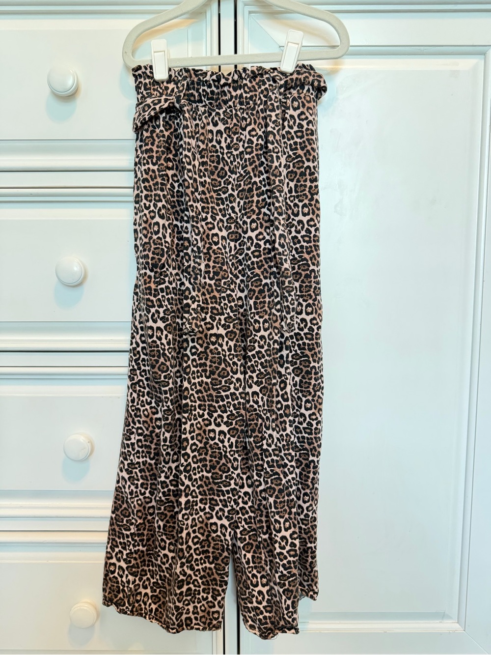 art class Leopard Print Casual Girls Pants - Brown and Black